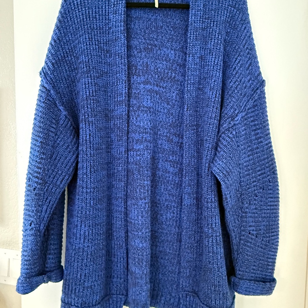 Free People Oversized Blue Women's Sweater Cardigan